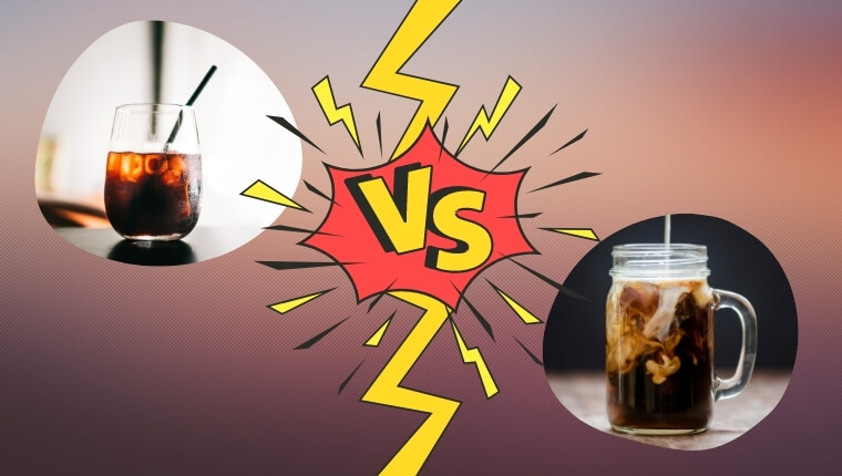 A comparison cold brew coffee vs iced coffee