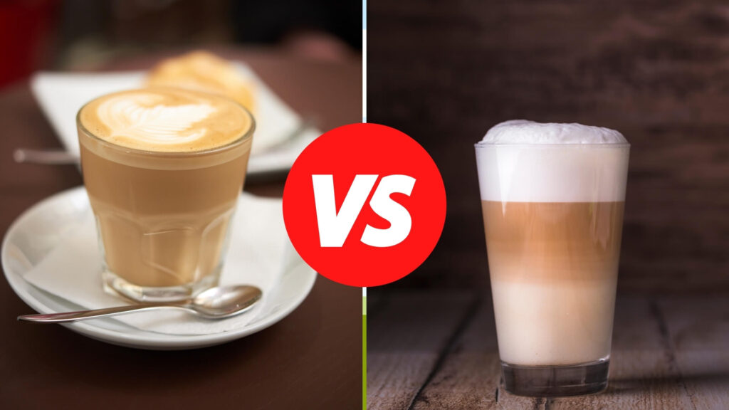 Image showing a difference between breve coffee and latte
