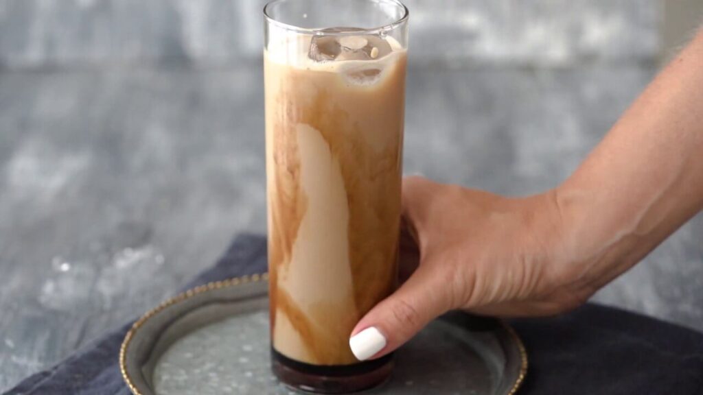 Iced Caramel Latte Coffee Drink
